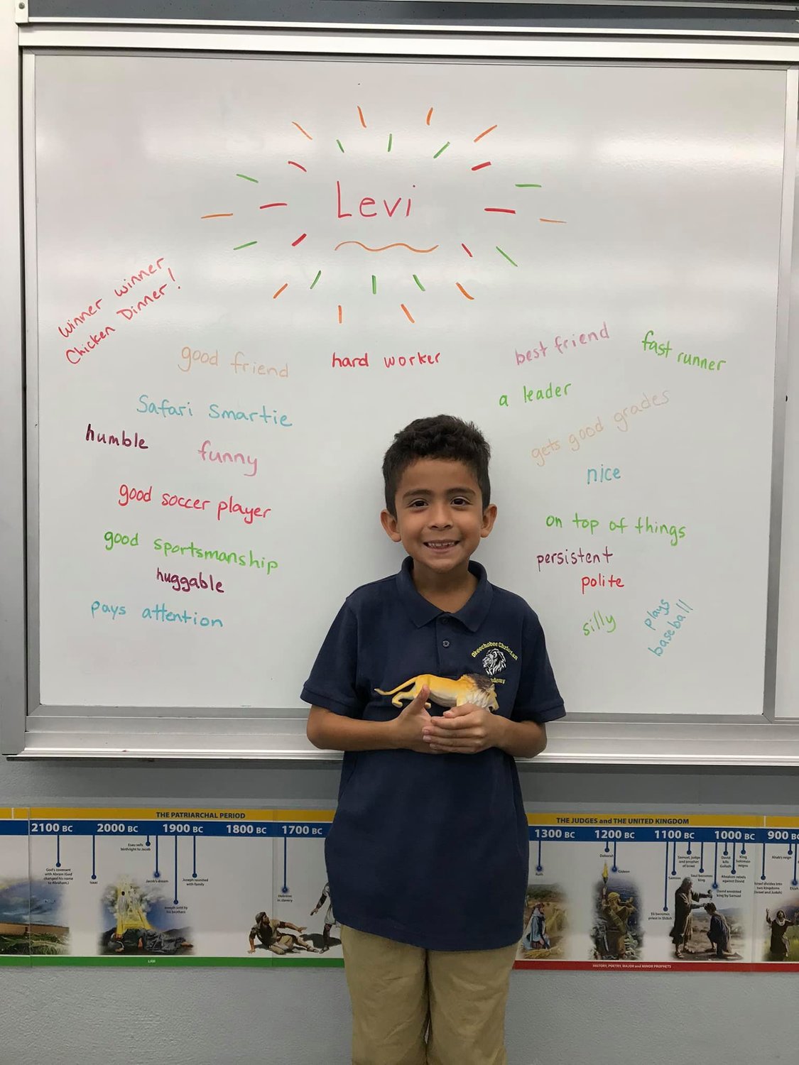 Levi 2nd grade is a Lion of the Week.